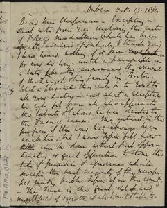 Letter from Richard Davis Webb, Dublin, [Ireland], to Maria Weston Chapman, Oct. 15, 1862
