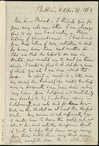 Letter from Richard Davis Webb, Dublin, [Ireland], to Caroline Weston, October 21, 1863