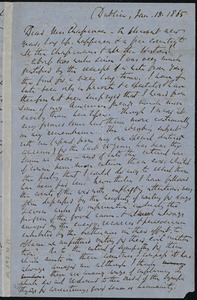 Letter from Richard Davis Webb, Dublin, [Ireland], to Maria Weston Chapman, Jan. 18, 1865