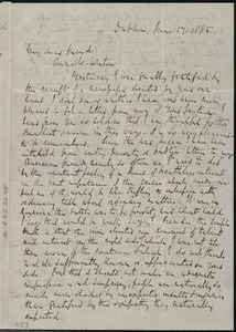 Letter from Richard Davis Webb, Dublin, [Ireland], to Anne Warren Weston, June 17, 1865