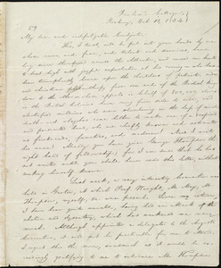 Letter from William Lloyd Garrison, Freedom's Cottage, Roxbury, [Mass.], to Amos Augustus Phelps, Oct. 11, 1834