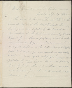 Extract of letter from William Lloyd Garrison, Boston, [Mass.], to Joseph Pease, Sep[t]. 30, 1840