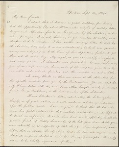 Letter from William Lloyd Garrison, Boston, [Mass.], to Elizabeth Pease Nichol, Sept. 30, 1840