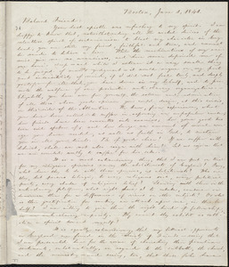 Letter from William Lloyd Garrison, Boston, [Mass.], to Elizabeth Pease Nichol, June 1, 1841