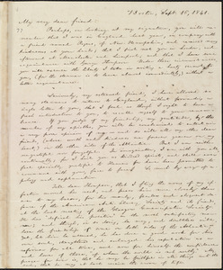 Letter from William Lloyd Garrison, Boston, [Mass.], to Elizabeth Pease Nichol, Sept. 16, 1841