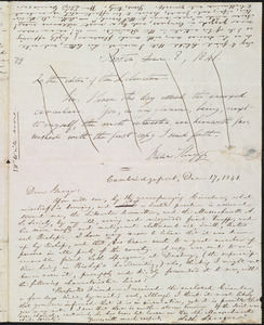 Letter from William Lloyd Garrison, Cambridgeport, [Mass.], to George William Benson, Dec. 17, 1841