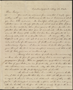 Letter from William Lloyd Garrison, Cambridgeport, [Mass.], to George William Benson, May 13, 1842
