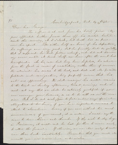 Letter from William Lloyd Garrison, Cambridgeport, [Mass.], to George William Benson, Oct. 14, 1842
