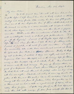 Letter from William Lloyd Garrison, Waterloo, [NY], to Helen Eliza Garrison, Nov. 21, 1842