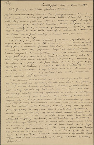 Extract of letter from William Lloyd Garrison, Cambridgeport, [Mass.], to Phoebe Jackson, May 1 - June 10, 1843