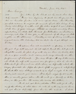 Letter from William Lloyd Garrison, Boston, [Mass.], to George William Benson, June 20, 1843