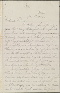 Letter from William Lloyd Garrison, Boston, [Mass.], to Louisa Gilman Loring, Jan. 5, 1844