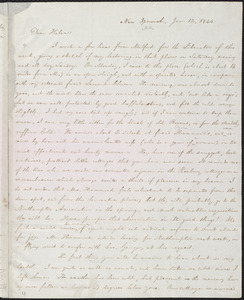 Letter from William Lloyd Garrison, New Ipswich, [N.H.], to Helen Eliza Garrison, Jan. 12, 1844