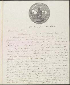 Letter from William Lloyd Garrison, Boston, [Mass.], to George William Benson, June 10, 1844