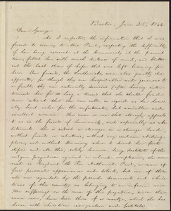 Letter from William Lloyd Garrison, Boston, [Mass.], to George William Benson, June 25, 1844