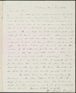 Letter from William Lloyd Garrison, Boston, [Mass.], to George William Benson, Aug. 26, 1844