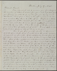 Letter from William Lloyd Garrison, Boston, [Mass.], to Samuel Joseph May, July 17, 1845