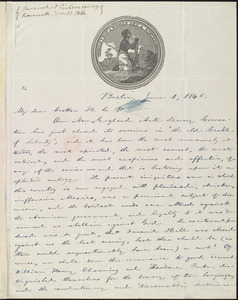 Letter from William Lloyd Garrison, Boston, [Mass.], to Henry Clarke Wright, June 1, 1846
