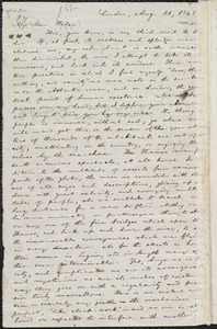 Letter from William Lloyd Garrison, London, [England], to Helen Eliza Garrison, Aug. 11, 1846