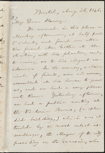 Letter from William Lloyd Garrison, Bristol, [England], to Henry Clarke Wright, Aug. 26 [-27], 1846