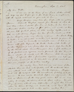 Letter from William Lloyd Garrison, Birmingham, [England], to Richard Davis Webb, Sept. 5, 1846