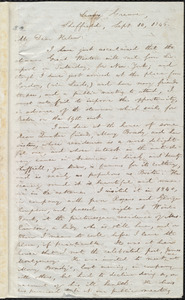 Letter from William Lloyd Garrison, Leavy Greave, Sheffield, [England], to Helen Eliza Garrison, Sept. 10, 1846
