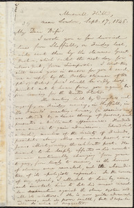 Letter from William Lloyd Garrison, Muswell Hill, near London, to Helen Eliza Garrison, Sept. 17, 1846