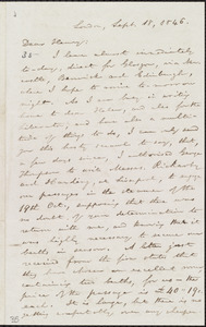 Letter from William Lloyd Garrison, London, [England], to Henry Clarke Wright, Sept. 18, 1846
