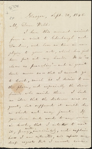 Letter from William Lloyd Garrison, Glasgow, [Scotland], to Richard Davis Webb, Sept. 30, 1846