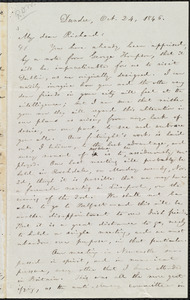 Letter from William Lloyd Garrison, Dundee, [Scotland], to Richard Davis Webb, Oct. 24, 1846