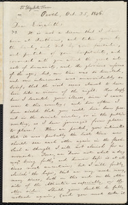 Letter from William Lloyd Garrison, Perth, [Scotland], to Elizabeth Pease Nichol, Oct. 25, 1846