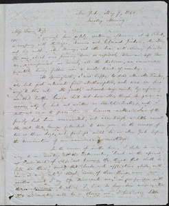 Letter from William Lloyd Garrison, New York, to Helen Eliza Garrison, May 7, 1850, Tuesday Morning