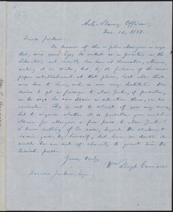 Letter from William Lloyd Garrison, Anti-Slavery Office, [Boston, Mass.], to John Morgan, Dec. 31, 1850