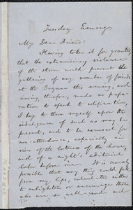 Letter from William Lloyd Garrison to Anne Warren Weston, Tuesday Evening, [Dec. 28, 1852]