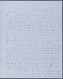 Letter from William Lloyd Garrison, Adrian, [Michigan], to Helen Eliza Garrison, Oct. 10, 1853