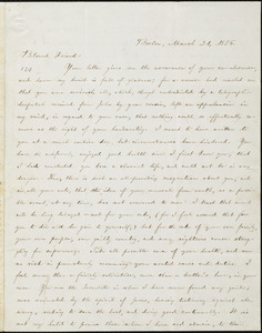 Letter from William Lloyd Garrison, Boston, [Mass.], to Samuel Joseph May, March 21, 1856