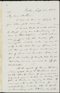 Letter from William Lloyd Garrison, Boston, [Mass.], to James Miller M'Kim, Sept. 25, 1858