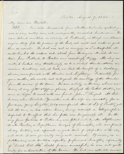Letter from William Lloyd Garrison, Boston, [Mass.], to Wendell Phillips Garrison, August 9, 1860