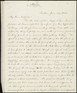 Letter from William Lloyd Garrison, Boston, [Mass.], to Edmund Quincy, Jan. 24, 1861