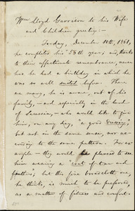 Letter from William Lloyd Garrison, [Boston?, Mass.], to Helen Eliza Garrison, December 10th, 1861