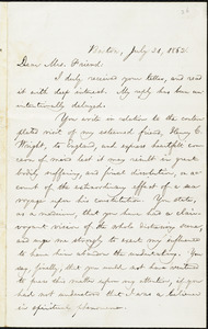 Letter from William Lloyd Garrison, Boston, [Mass.], to Julia M. Friend, July 31, 1862