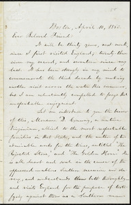 Letter from William Lloyd Garrison, Boston, [Mass.], to Elizabeth Pease Nichol, April 10, 1863