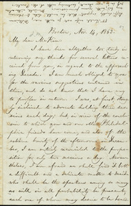 Letter from William Lloyd Garrison, Boston, [Mass.], to James Miller M'Kim, Nov. 14, 1863