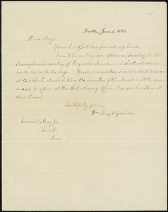 Copy of letter from William Lloyd Garrison, Boston, [Mass.], to Samuel May, June 5, 1865