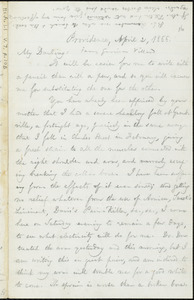 Letter from William Lloyd Garrison, Providence, [R.I.], to Fanny Garrison Villard, April 2, 1866