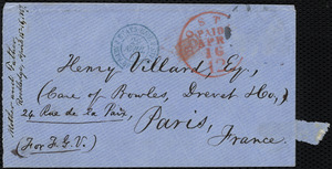 Envelope from William Lloyd Garrison, [Boston, Mass.], to Fanny Garrison Villard, Apr. 16, 1867