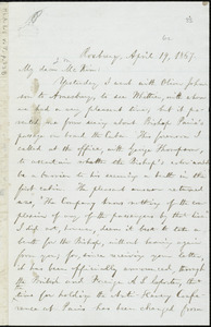 Letter from William Lloyd Garrison, Roxbury, [Mass.], to James Miller M'Kim, April 19, 1867