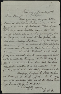 Letter from William Lloyd Garrison, Roxbury, [Mass.], to Henry Clarke Wright, June 22, 1868