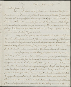 Letter from William Lloyd Garrison, Roxbury, [Mass.], to Samuel May, July 23, 1869
