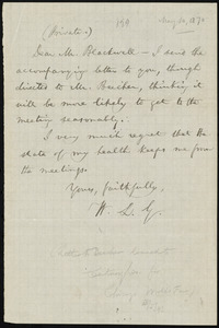 Letter from William Lloyd Garrison to Henry Browne Blackwell, May 10, 1870